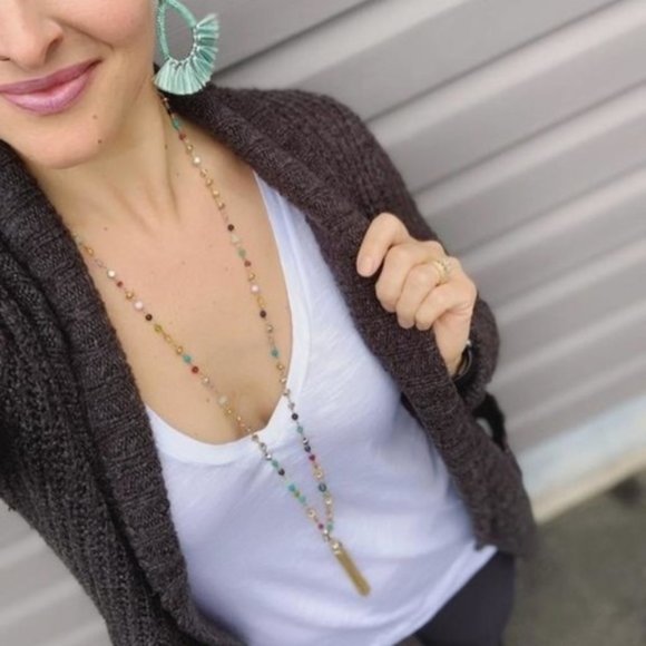 Stella & Dot | Multicolor Versatile Gitane Tassel Necklace - Picture 8 of 9